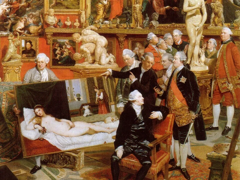 1725-Thomas Patch - La tribuna degli Uffizi - dettaglio